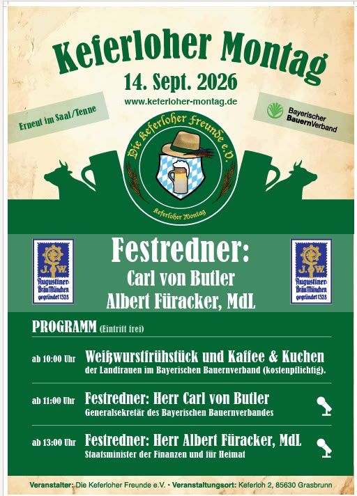 Keferloher Montag am 14. September 2026