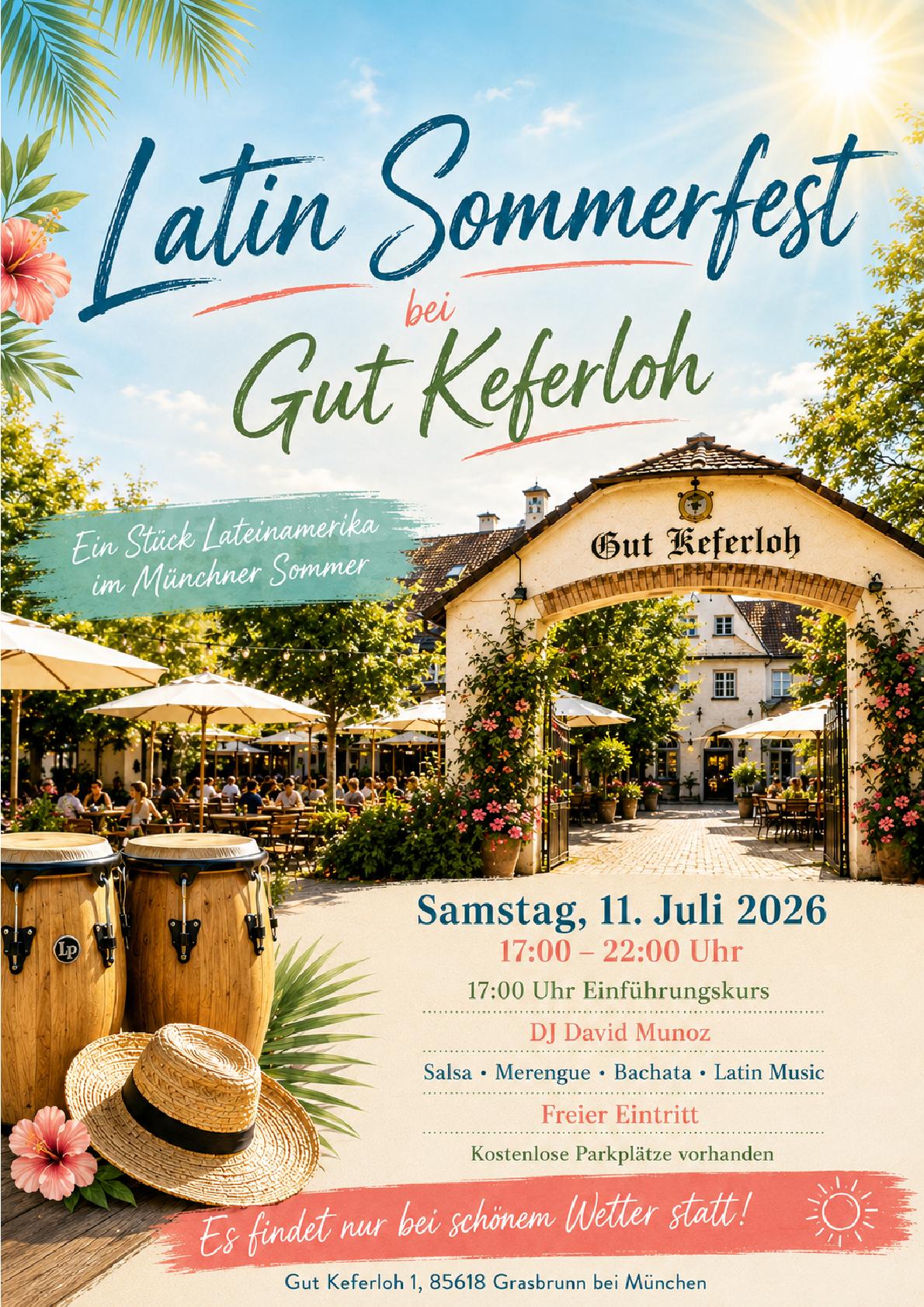 Latin Sommerfest am 11.07.2026 bei Gut Keferloh