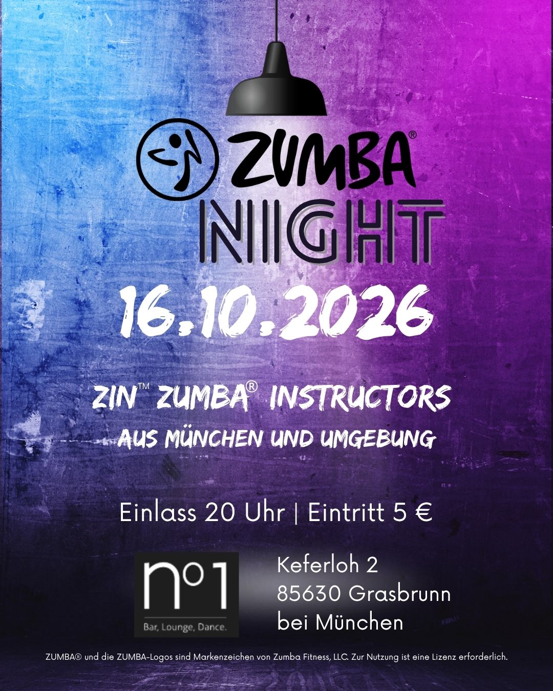 ZUMBA NIGHT am 16.10.2026 in der Bar N°1