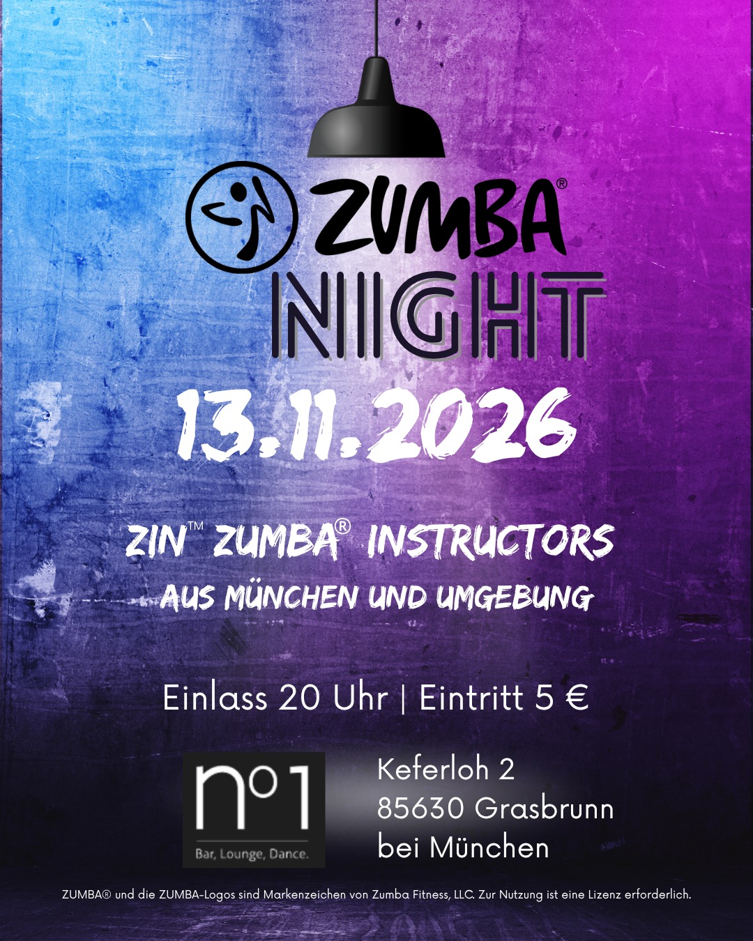 ZUMBA NIGHT am 13.11.2026 in der Bar N°1